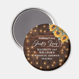 Gewoon Brown Houten Snaar Lichtjes Bruiloft Shower Magneet