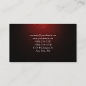 Gewoon brownish Red Classical Handwriting Visitekaartje (Achterkant)