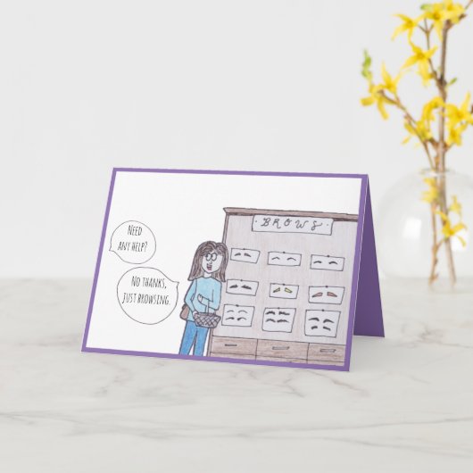 Gewoon browsen Verjaardag Kaart (Gele Bloem)