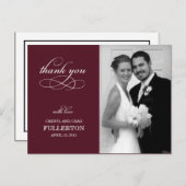 Gewoon  bruiloft bedankkaart briefkaart (Voorkant / Achterkant)