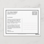 Gewoon  bruiloft bedankkaart briefkaart (Achterkant)