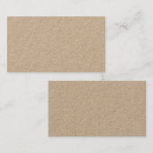 Gewoon bruin 3,5 inch x 2 inch rechthoek kraftpapi visitekaartje (Voorkant / Achterkant)