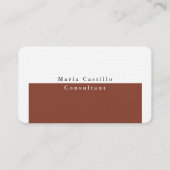 Gewoon bruin bruin design met minimale vereisten visitekaartje (Voorkant)