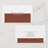 Gewoon bruin bruin design met minimale vereisten visitekaartje (Voorkant / Achterkant)
