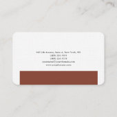 Gewoon bruin bruin design met minimale vereisten visitekaartje (Achterkant)