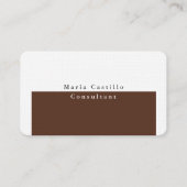 Gewoon bruin bruin design met minimale vereisten visitekaartje (Voorkant)