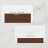 Gewoon bruin bruin design met minimale vereisten visitekaartje (Voorkant / Achterkant)