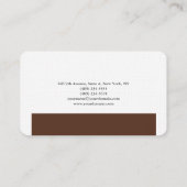 Gewoon bruin bruin design met minimale vereisten visitekaartje (Achterkant)