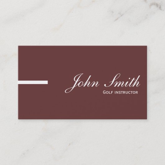 Gewoon bruin Golf-Visitekaartje Visitekaartje (Voorkant)
