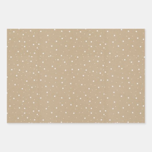 Gewoon bruin papier met kerstDesign Inpakpapier Vel (Voorkant)