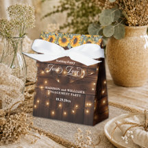 Gewoon Bruine Houten Slinger Licht Verlovingsfeest
