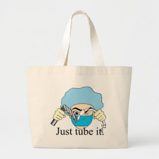 Gewoon buigen grote tote bag