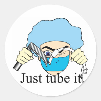 Gewoon buigen. ronde sticker