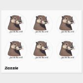 Gewoon buiten deze wereld ronde sticker (Vel)