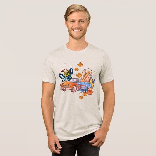 Gewoon casual T-shirts surfen  (Voorkant volledig)