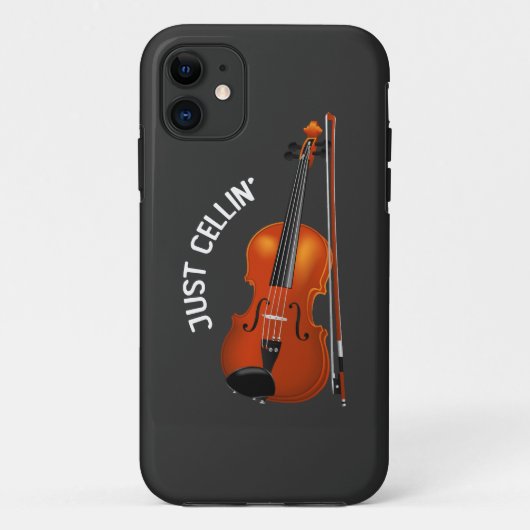 Gewoon Celend Grappig Ontspannen Cello Viool Case-Mate iPhone Case (Achterkant)