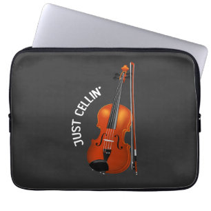 Gewoon Celend Grappig Ontspannen Cello Viool Laptop Sleeve
