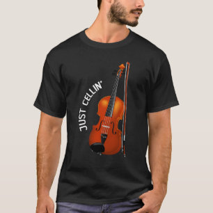 Gewoon Celend Grappig Ontspannen Cello Viool T-shirt
