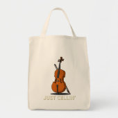 Gewoon Cellin Cello Gag Novelty Tote Bag (Voorkant)