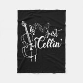 Gewoon Cellin Grappige Cellist Muzikant Cadeau Cel Fleece Deken (Voorkant)