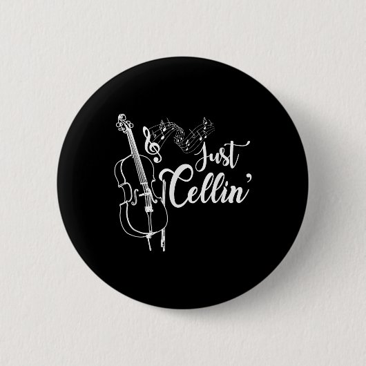 Gewoon Cellin Grappige Cellist Muzikant Cadeau Cel Ronde Button 5,7 Cm (Voorkant)