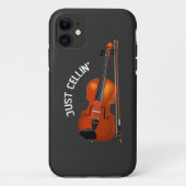 Gewoon Cellin' Grappige Chilling Cello Viool Case-Mate iPhone Case (Achterkant)
