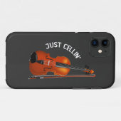 Gewoon Cellin' Grappige Chilling Cello Viool Case-Mate iPhone Case (Achterkant (horizontaal))