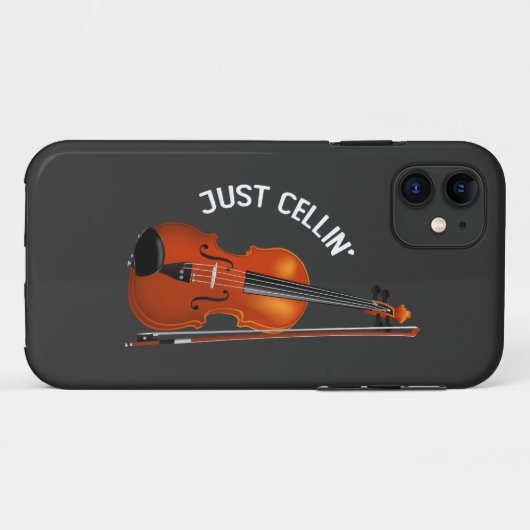 Gewoon Cellin' Grappige Chilling Cello Viool Case-Mate iPhone Case (Achterkant (horizontaal))