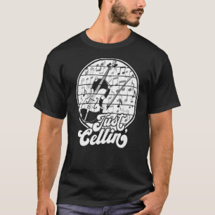 Gewoon Cellin Retro Cello Cellist Musician Orchest T-shirt