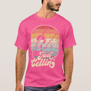 Gewoon Cellin Retro Cello Funny Cellist Musician O T-shirt