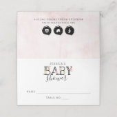 Gewoon Chic Floral Garden Baby shower Plaatskaartje (Buitenkant ongevouwen)