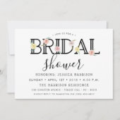 Gewoon Chic Floral Garden Vrijgezellenfeest Kaart (Voorkant)