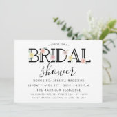 Gewoon Chic Floral Garden Vrijgezellenfeest Kaart (Staand voorkant)