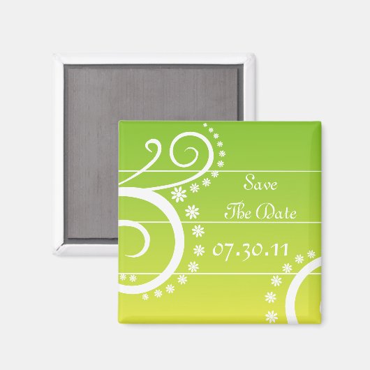 Gewoon chic opslaan van de datum magneten (Voorkant / Achterkant)