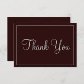 Gewoon Chic Paarse en Silver Dank u Bedankkaart (Voorkant / Achterkant)