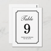 Gewoon Chic Trouwtafel Nummer Kaart (Voorkant / Achterkant)