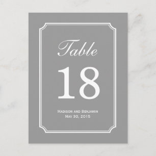 Gewoon Chic Trouwtafel Nummer Kaart