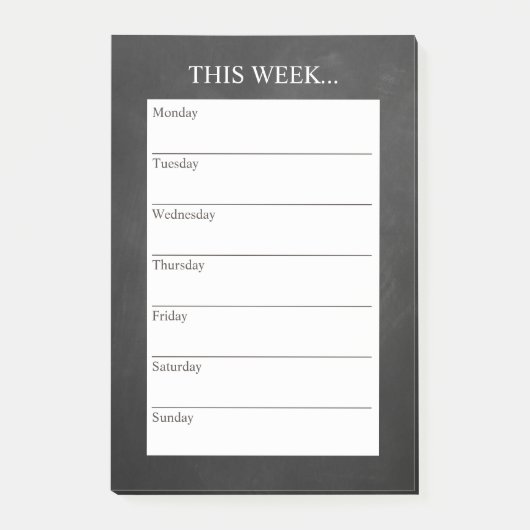 Gewoon Chic Weekly Planner | schoolbord Post-it® Notes (Voorkant)