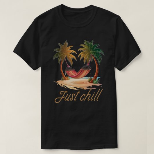 Gewoon Chill Hangmat Zomervakantie T-shirt (Design voorkant)