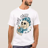 Gewoon Chill Skull Hot Cocoa Gingerbread Man Xmas T-shirt (Voorkant)
