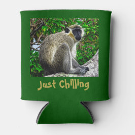 "Gewoon Chillen" Green Monkey Print Koelbox Blikjeskoeler