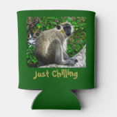 "Gewoon Chillen" Green Monkey Print Koelbox Blikjeskoeler (Achterkant)