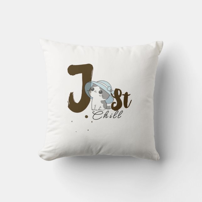 Gewoon chillen grijze kussen  – Relaxte casual (Voorkant)
