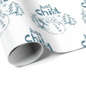 Gewoon Chillen Speelse Kerst Cadeaupapier (Rol Hoek)