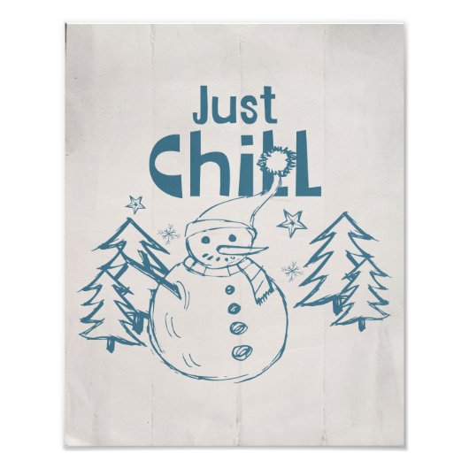 Gewoon Chillen Speelse Kerst Foto Afdruk (Voorkant)