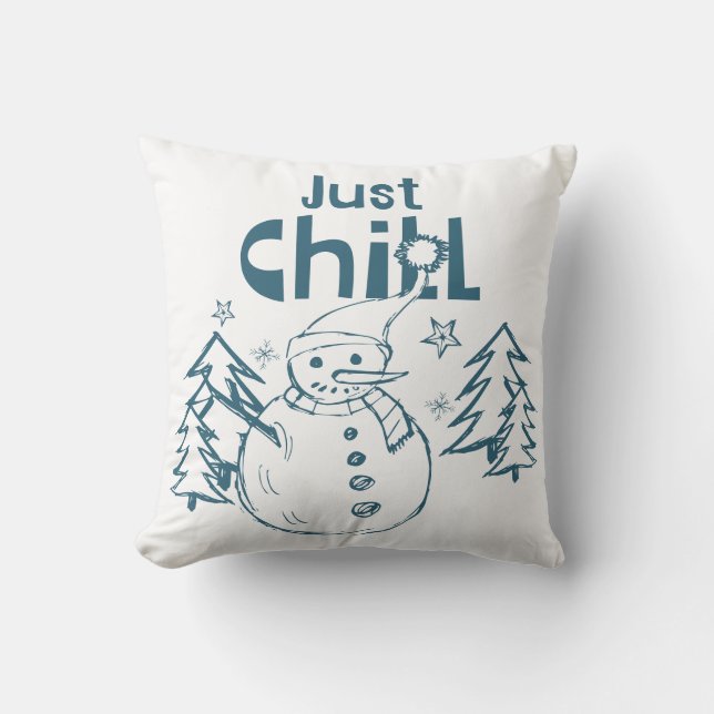 Gewoon Chillen Speelse Kerst Kussen (Voorkant)