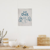 Gewoon Chillen Speelse Kerst Poster (Keuken)