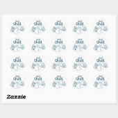 Gewoon Chillen Speelse Kerst Ronde Sticker (Vel)