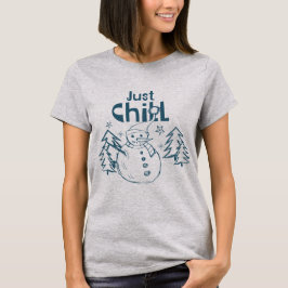 Gewoon Chillen Speelse Kerst T-shirt
