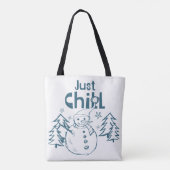 Gewoon Chillen Speelse Kerst Tote Bag (Achterkant)